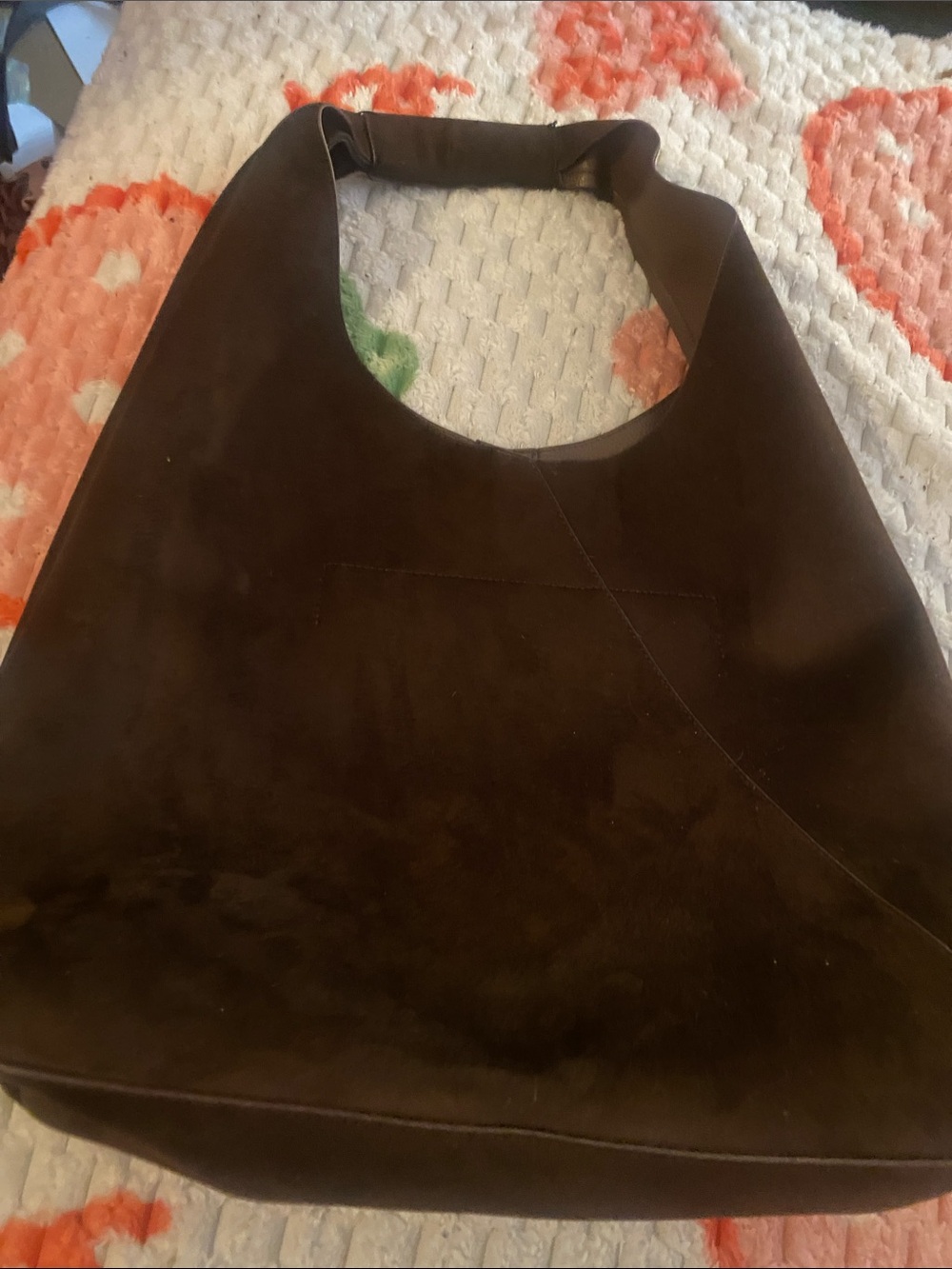 Banana Republic Dark Brown Suede Shoulder Bag